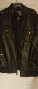 Mens Brave Soul Luxe Faux Leather biker jacket